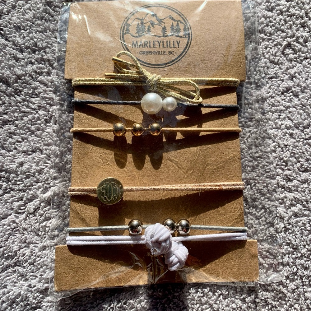 Marley Lilly JDM Initial Monogramed Hair Ties accessories